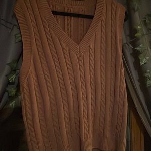 Brown sweater vest